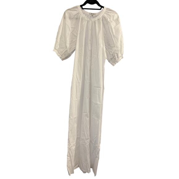 Madewell Tie-Waist Button-Front Midi Dress in Poplin XS - Picture 4 of 8